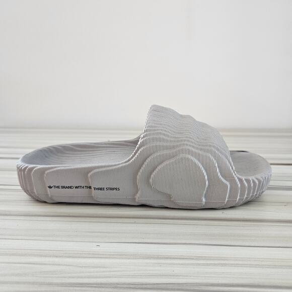 Adidas Originals Adilette 22 Men's Slide Sandals Gray Size 6 - Picture 2 of 9